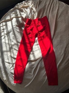 Alphalete Red High-Waist Leggings
